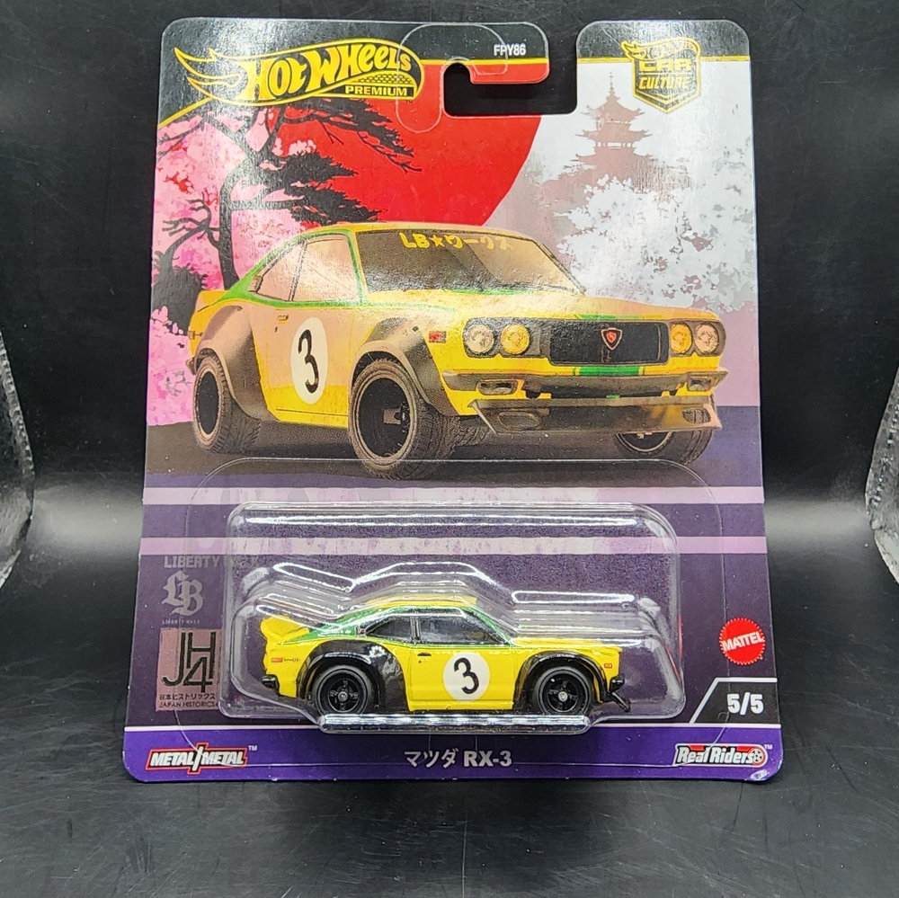 Hot Wheels Car Culture Japan Historics 4 Mazda RX-3 Vehicle Toy Mini Car